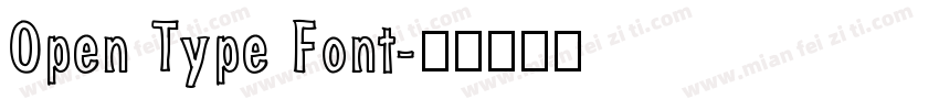 Open Type Font字体转换